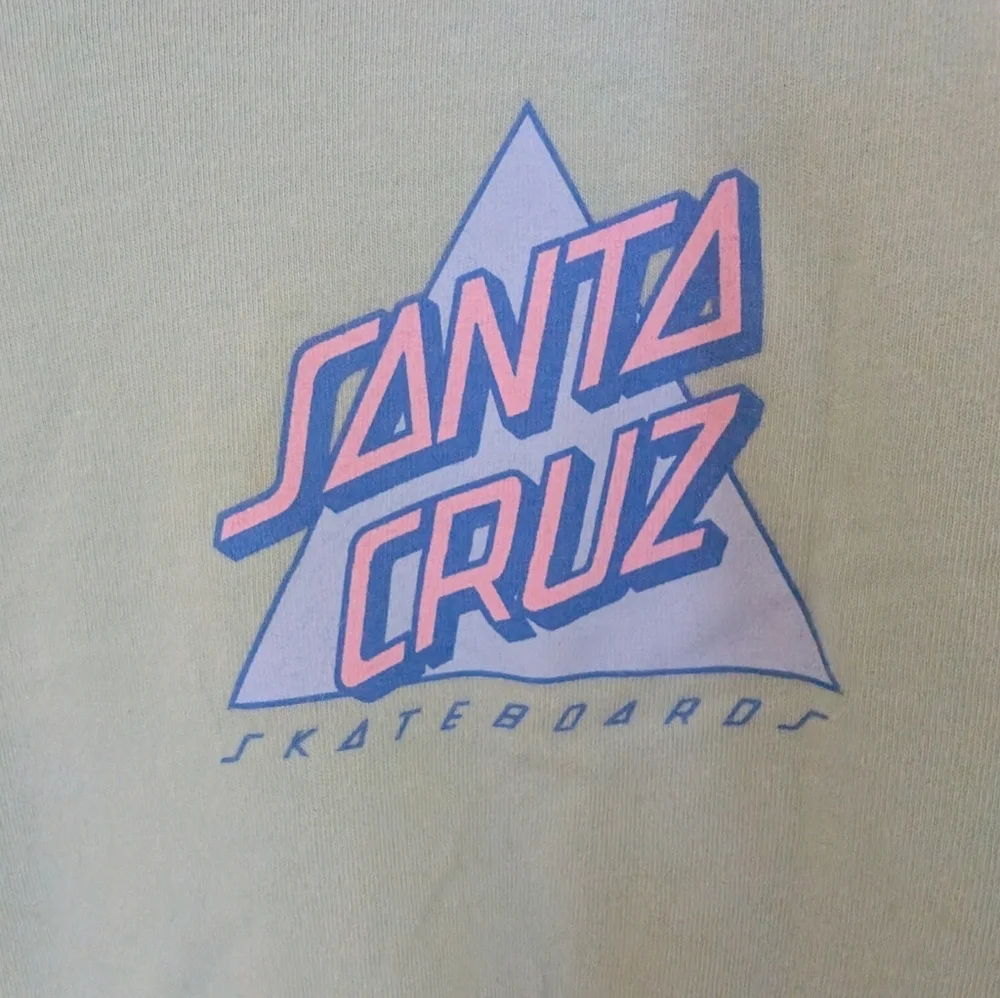 Santa Cruz Skateboards Graphic T-Shirt Mint Green Triangle Logo Size L EUC - Picture 4 of 4